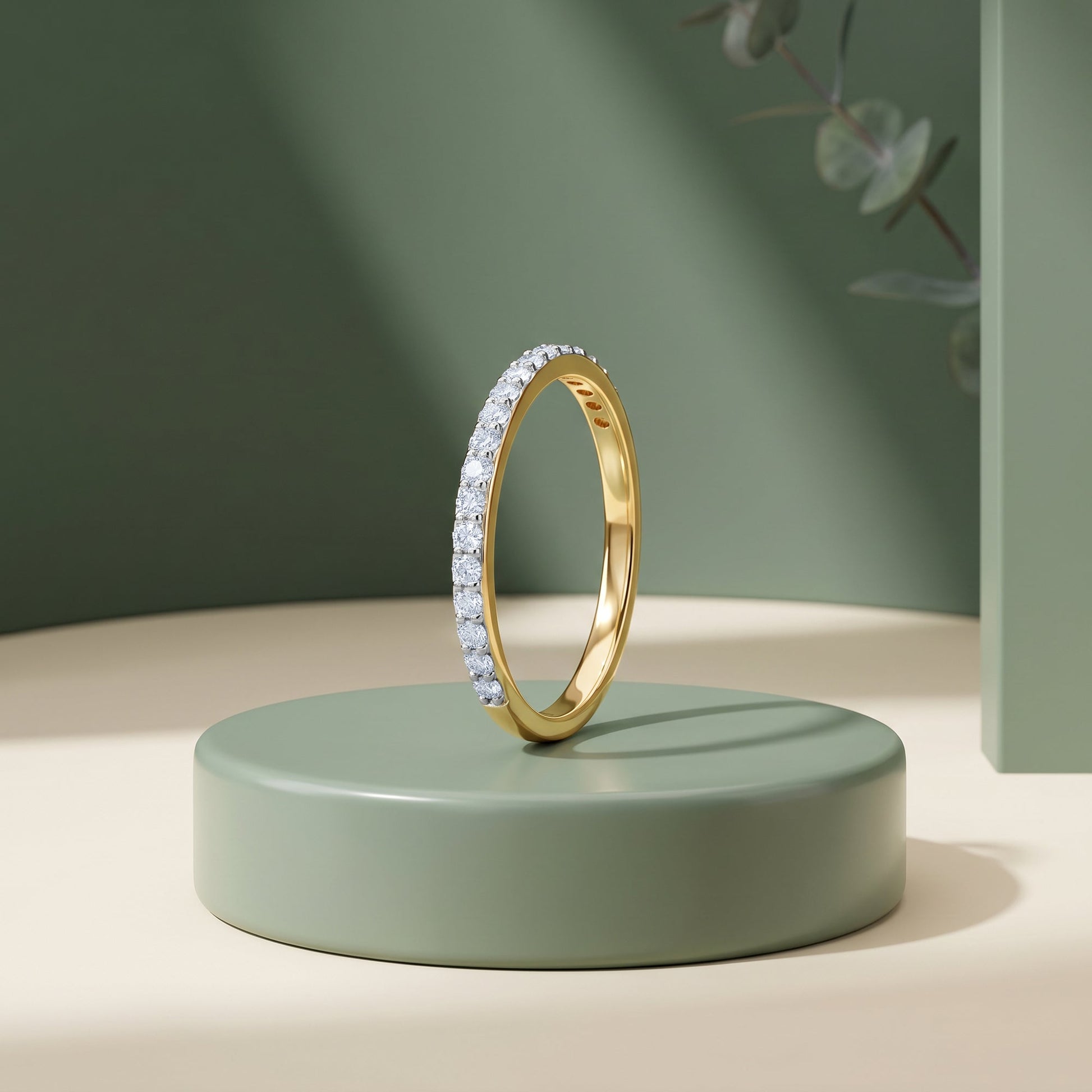 Gold Pristine Band Lab Grown Diamond Ring (Size 12)