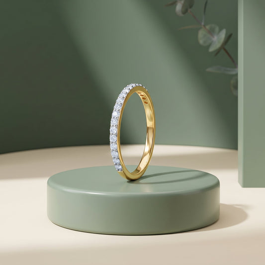 Gold Pristine Band Lab Grown Diamond Ring (Size 12)