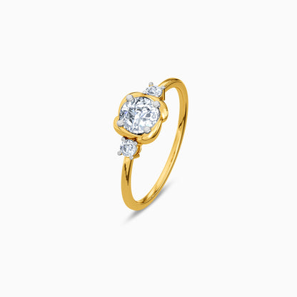 Gold Three Light Lab Grown Diamond Ring (Size 12)