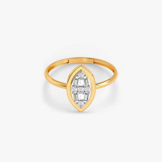 Gold Marquis Whisper Lab Grown Diamond Ring (Size 12)