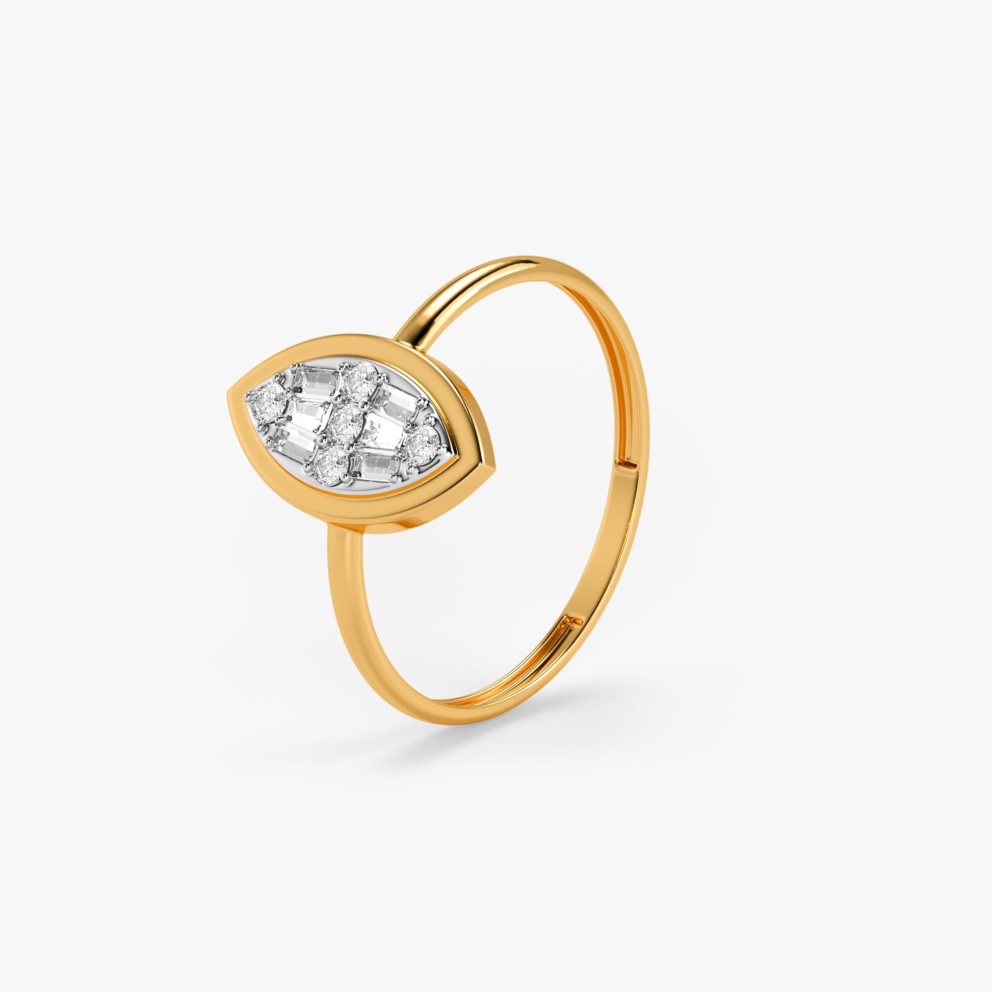 Gold Marquis Whisper Lab Grown Diamond Ring (Size 12)
