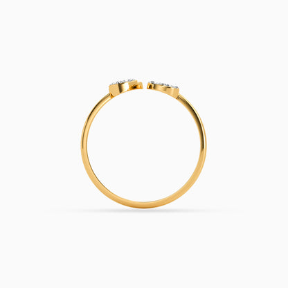 Gold Echo Teardrop Lab Grown Diamond Ring (Size 12)