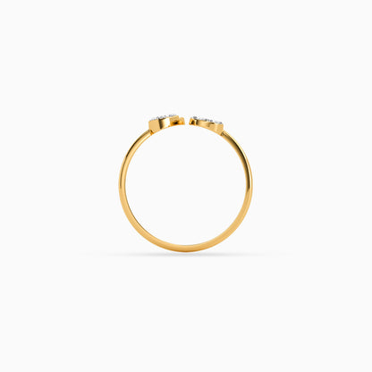 Gold Echo Teardrop Lab Grown Diamond Ring (Size 12)