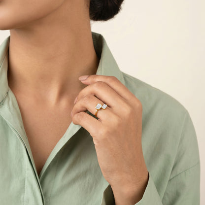 Gold Parallel Glow Lab Grown Diamond Ring (Size 12)