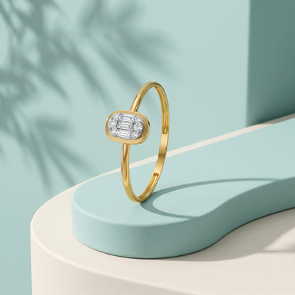 Gold Aurelia Oval Lab Grown Diamond Ring (Size 12)