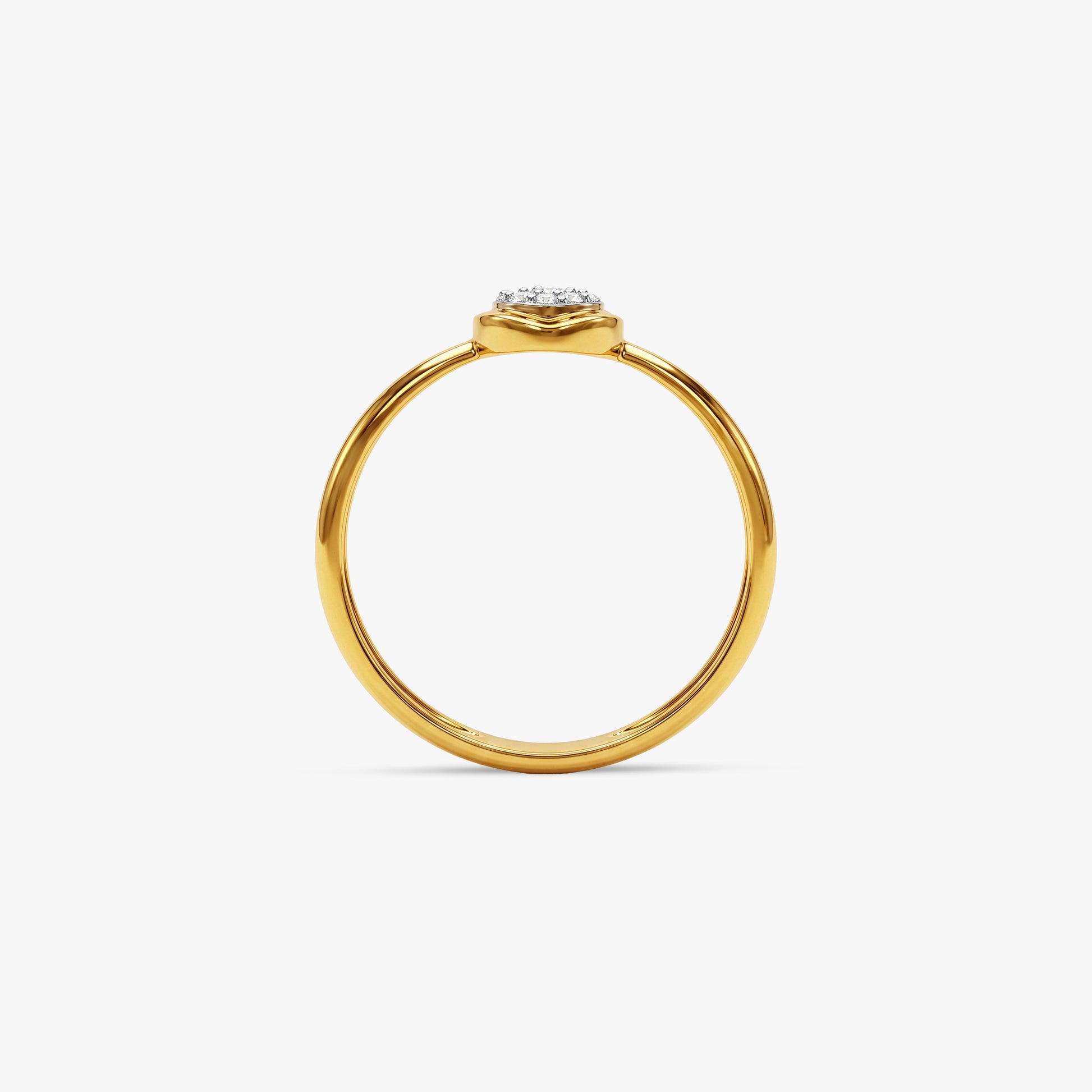 Gold Dewdrop Poise Lab Grown Diamond Ring (Size 12)