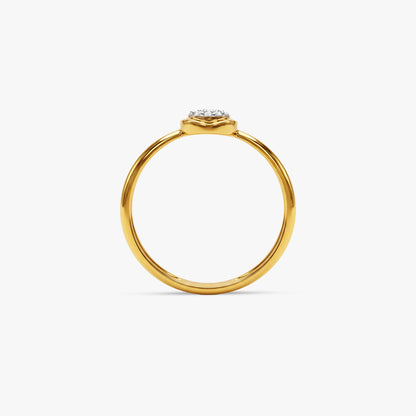 Gold Dewdrop Poise Lab Grown Diamond Ring (Size 12)