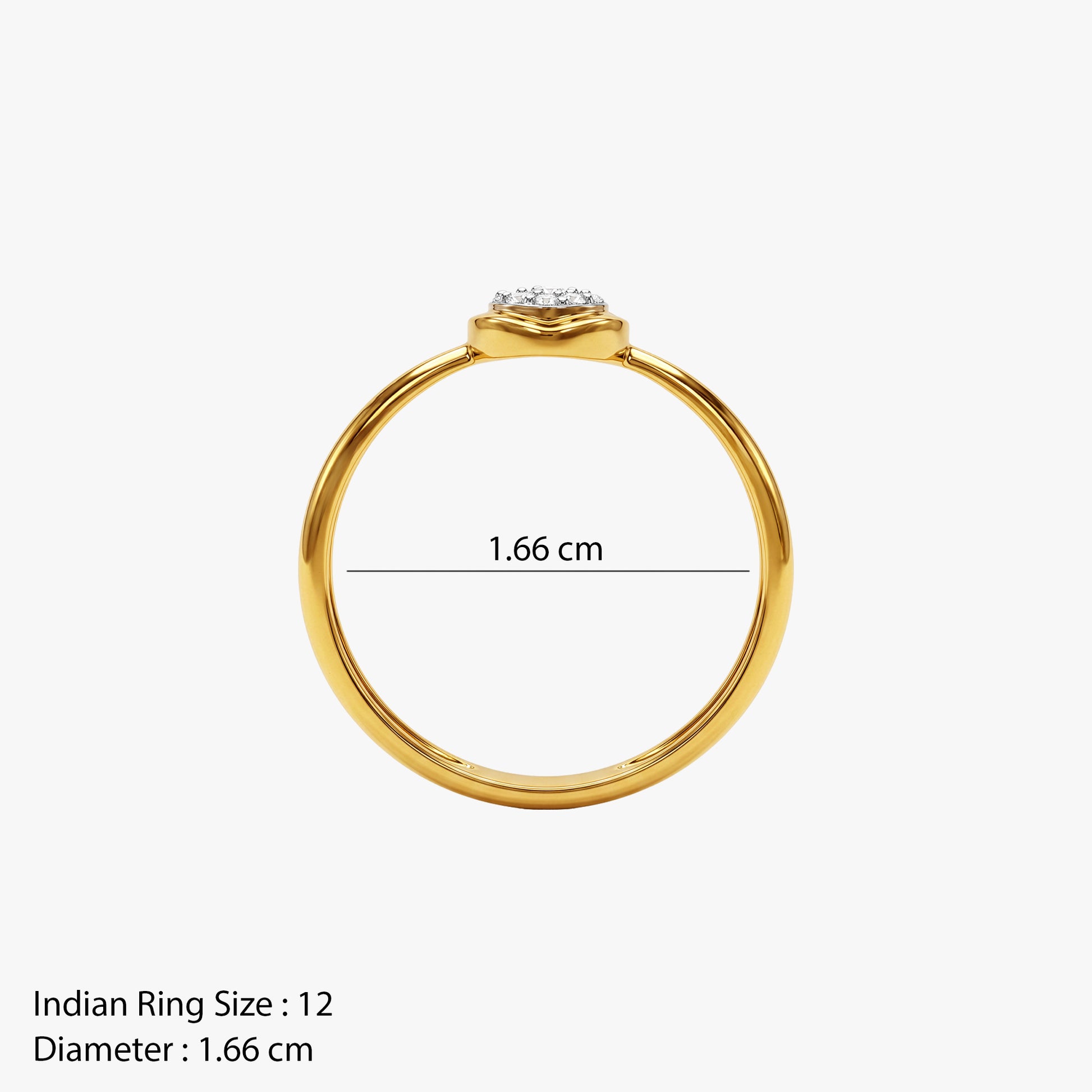 Gold Dewdrop Poise Lab Grown Diamond Ring (Size 12)