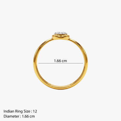 Gold Dewdrop Poise Lab Grown Diamond Ring (Size 12)