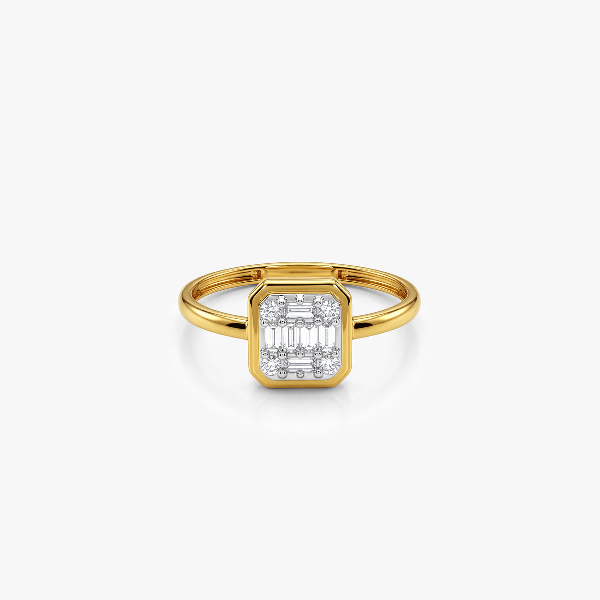 Gold Luminous Aura Lab Grown Diamond Ring (Size 12)