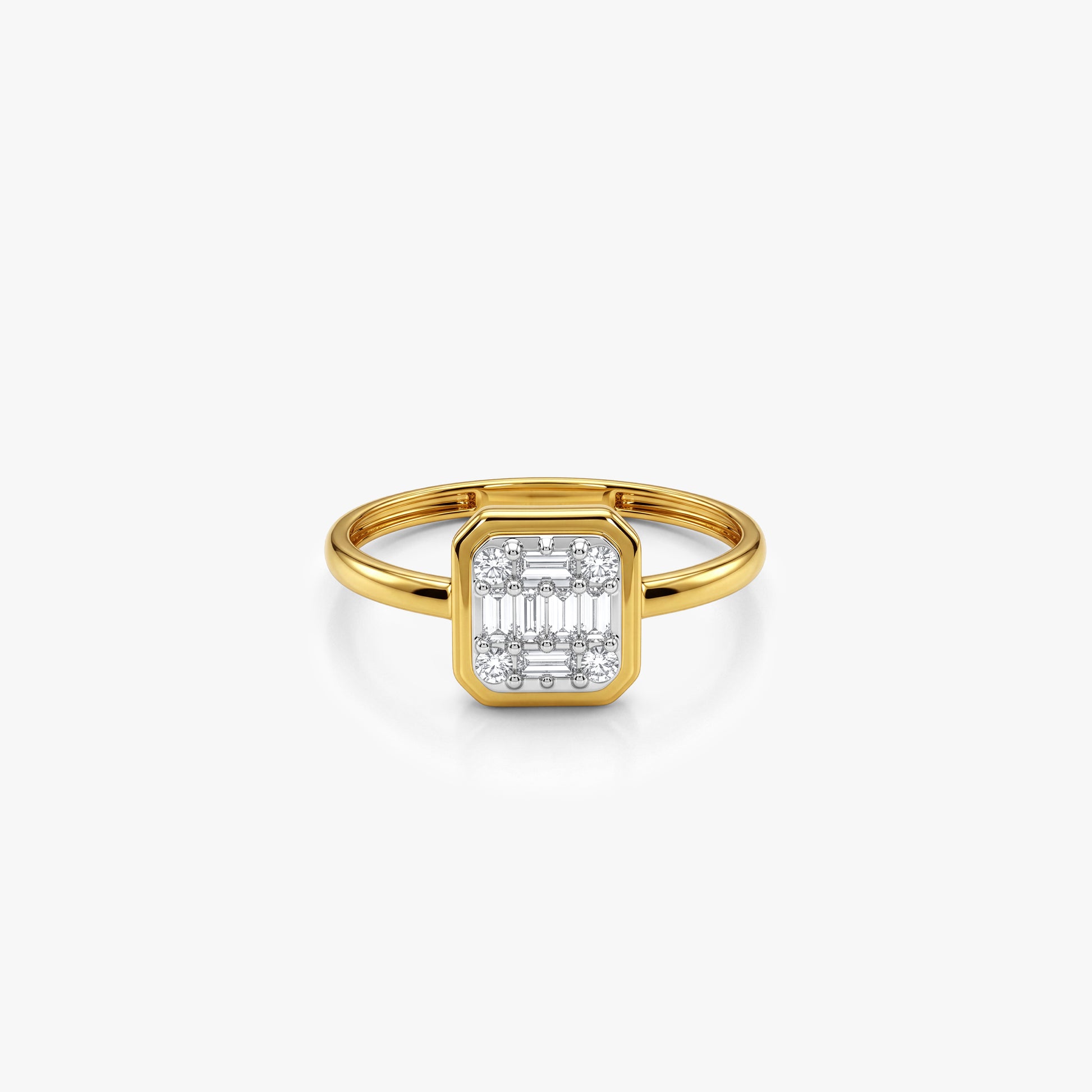 Gold Luminous Aura Lab Grown Diamond Ring (Size 12)