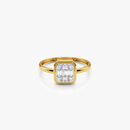 Gold Luminous Aura Lab Grown Diamond Ring (Size 12)