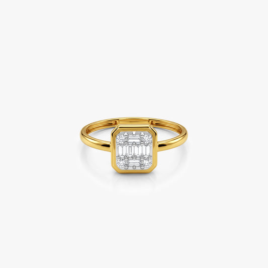 Gold Luminous Aura Lab Grown Diamond Ring (Size 12)