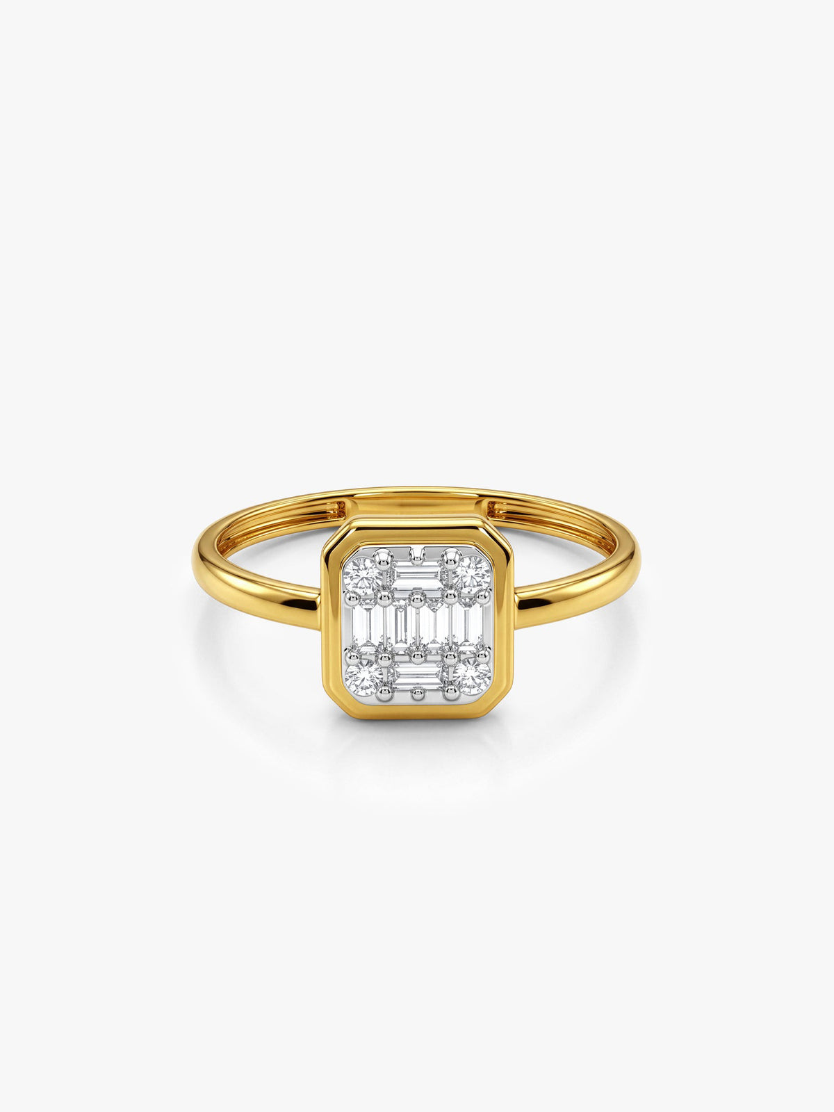 Gold Luminous Aura Lab Grown Diamond Ring (Size 12)