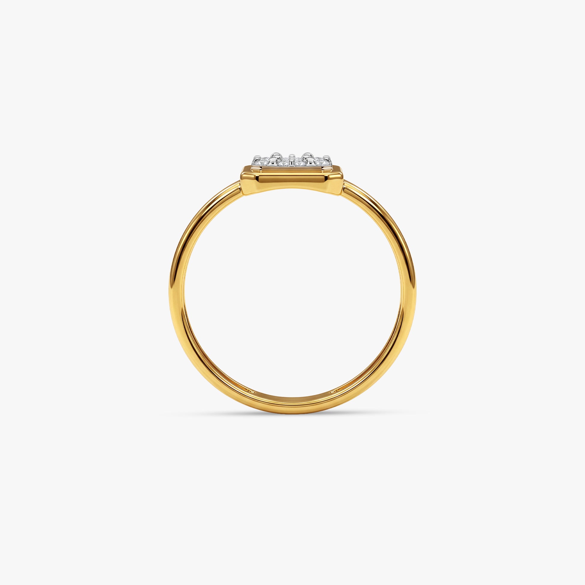 Gold Luminous Aura Lab Grown Diamond Ring (Size 12)