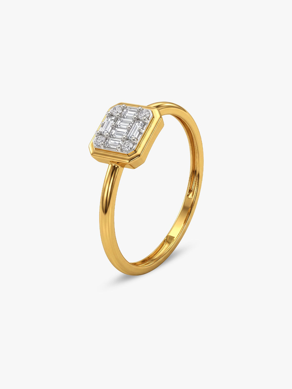 Gold Luminous Aura Lab Grown Diamond Ring (Size 12)