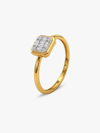 Gold Luminous Aura Lab Grown Diamond Ring (Size 12)