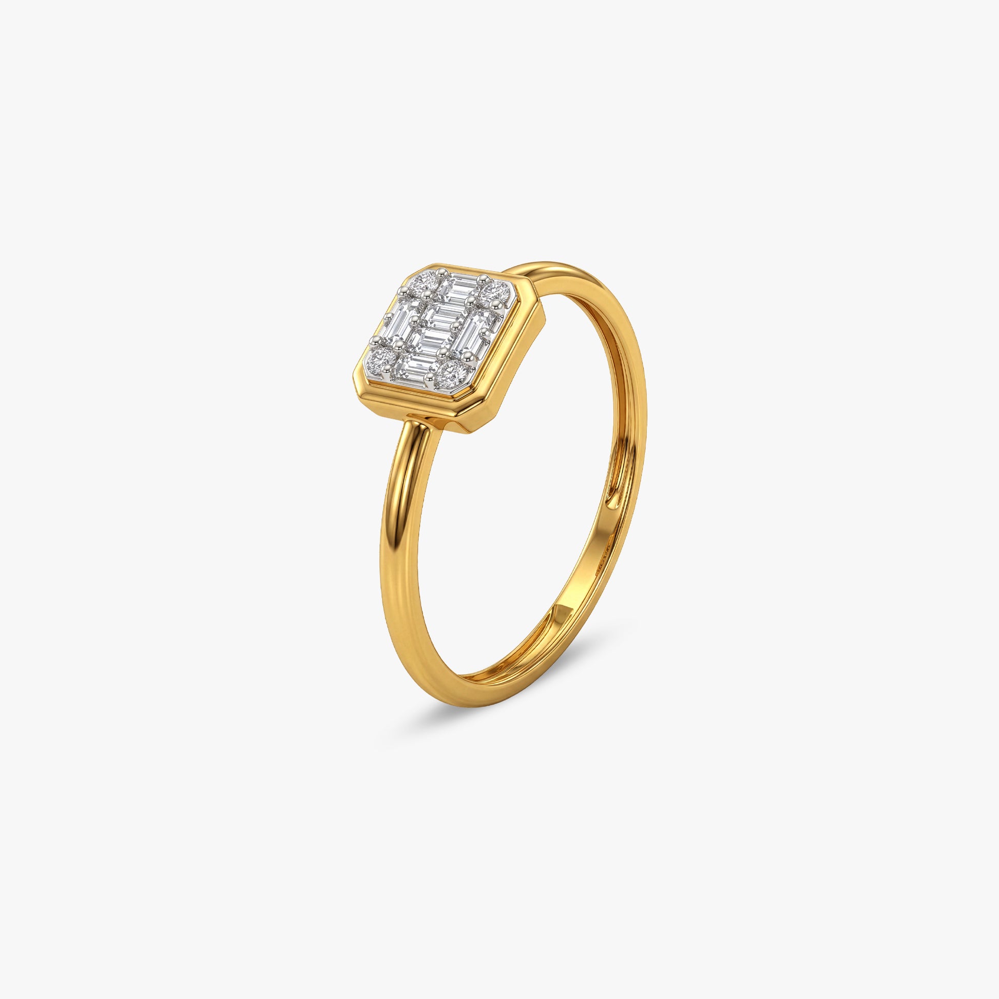 Gold Luminous Aura Lab Grown Diamond Ring (Size 12)