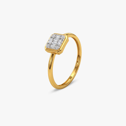 Gold Luminous Aura Lab Grown Diamond Ring (Size 12)
