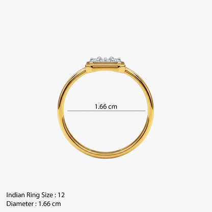 Gold Luminous Aura Lab Grown Diamond Ring (Size 12)