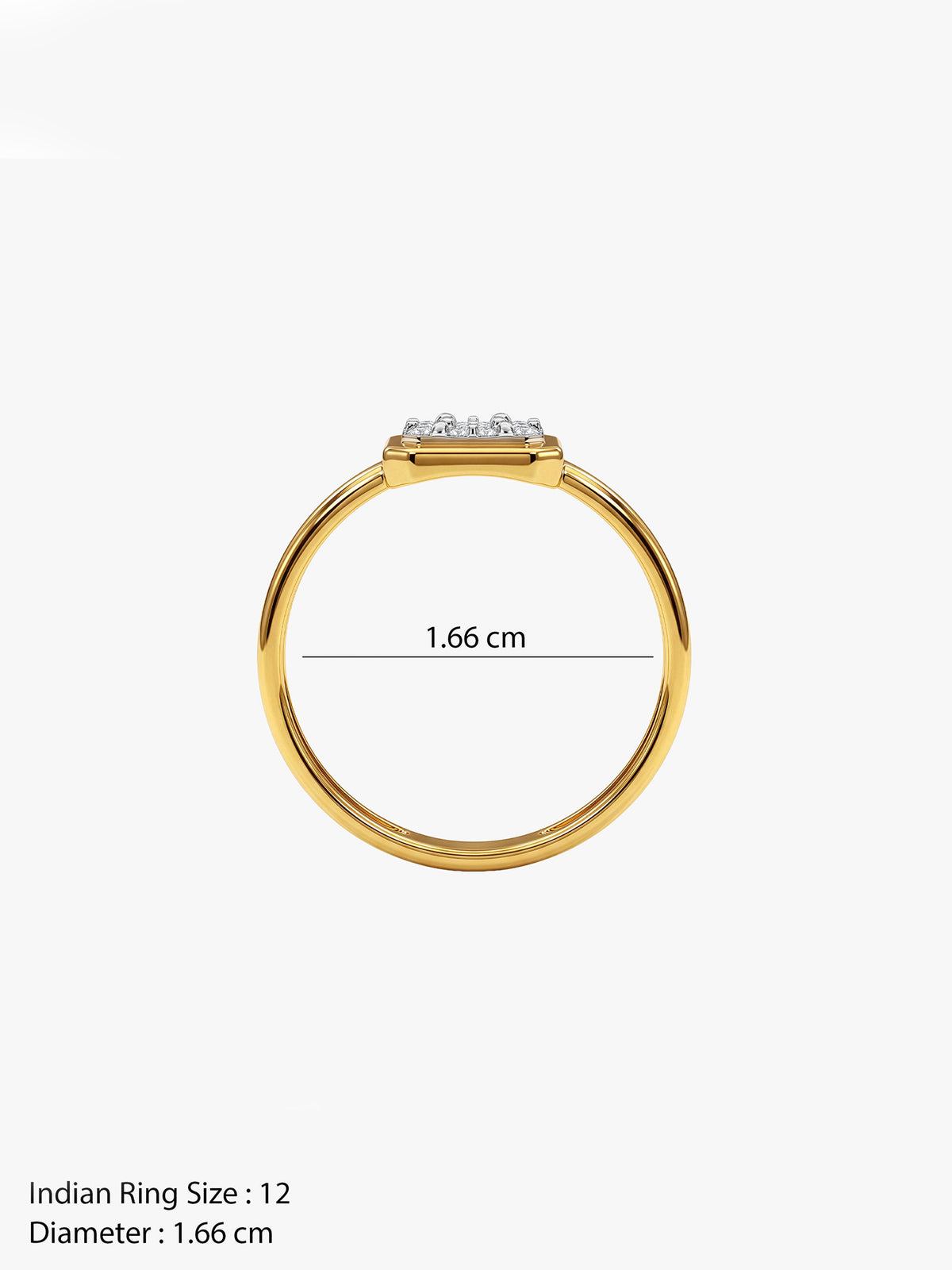 Gold Luminous Aura Lab Grown Diamond Ring (Size 12)