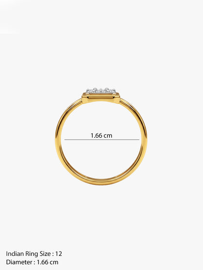 Gold Luminous Aura Lab Grown Diamond Ring (Size 12)