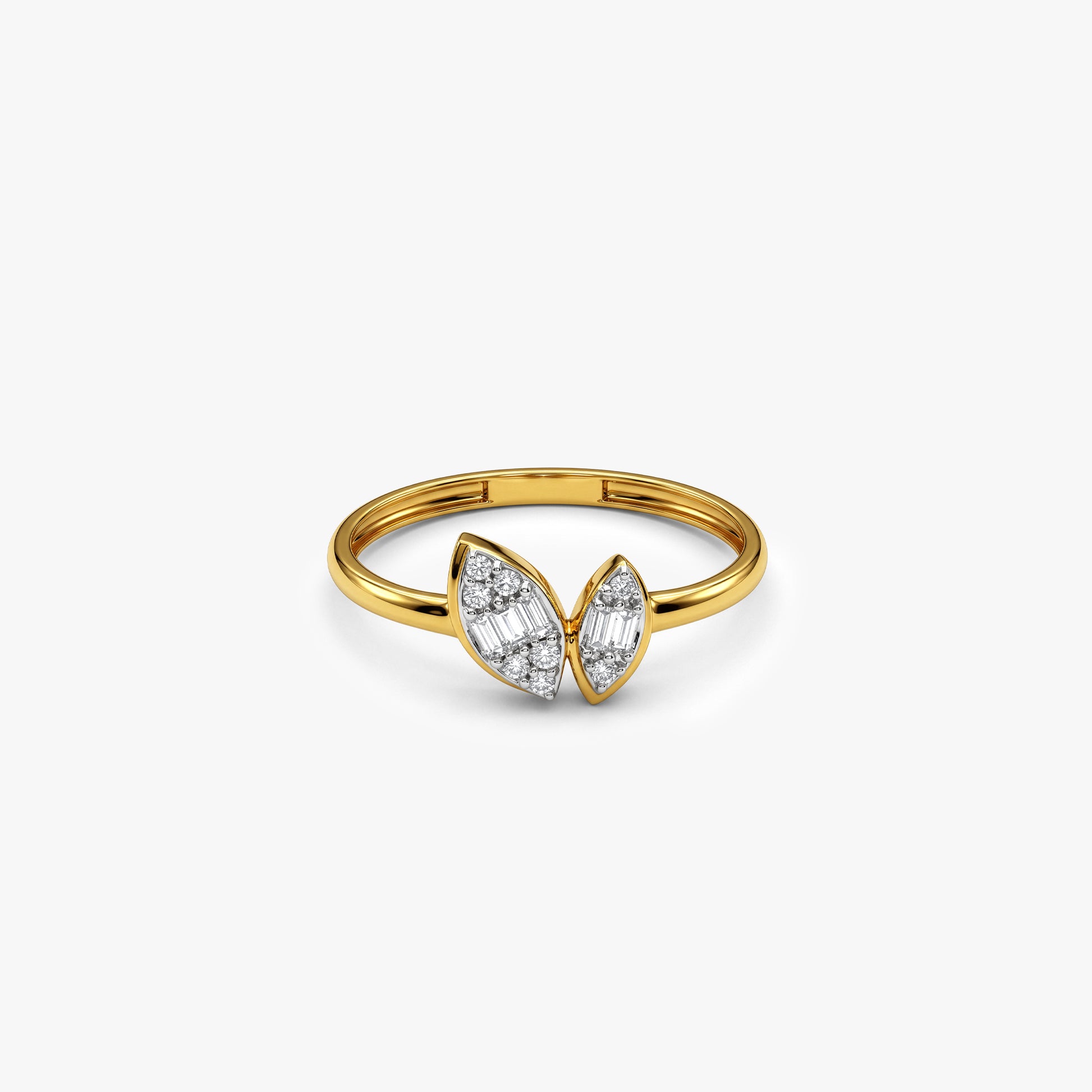 Gold Twinkle Bloom Lab Grown Diamond Ring (Size 12)