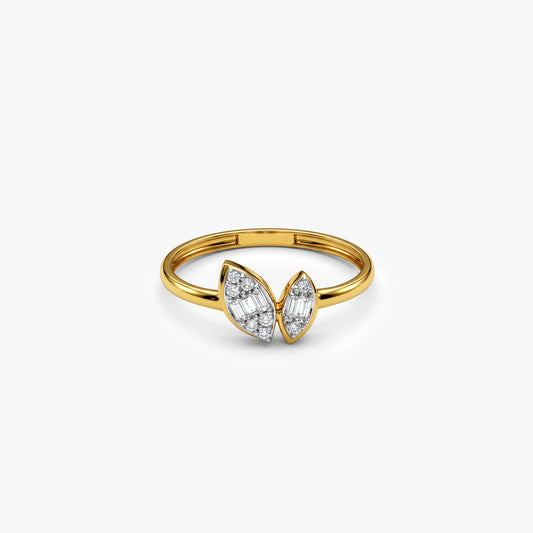 Gold Twinkle Bloom Lab Grown Diamond Ring (Size 12)
