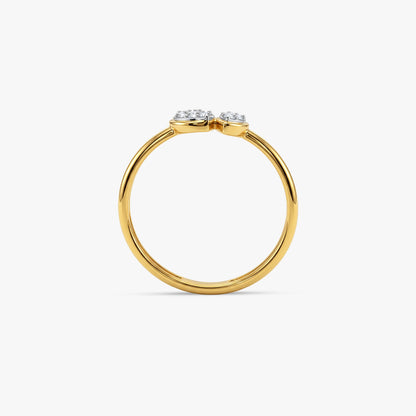 Gold Twinkle Bloom Lab Grown Diamond Ring (Size 12)