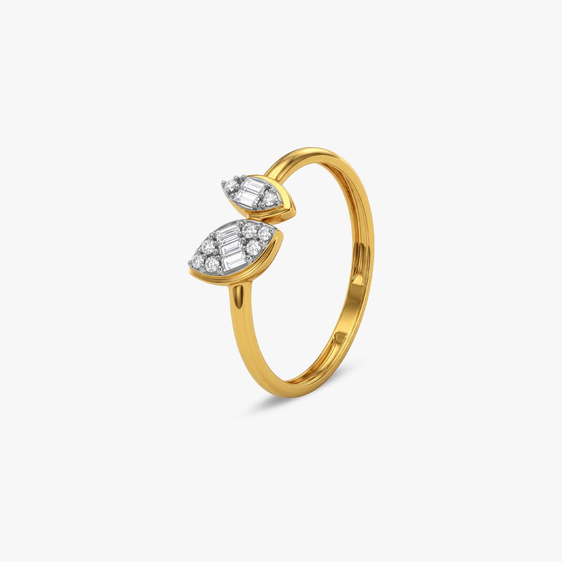 Gold Twinkle Bloom Lab Grown Diamond Ring (Size 12)