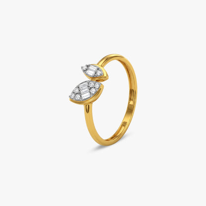 Gold Twinkle Bloom Lab Grown Diamond Ring (Size 12)