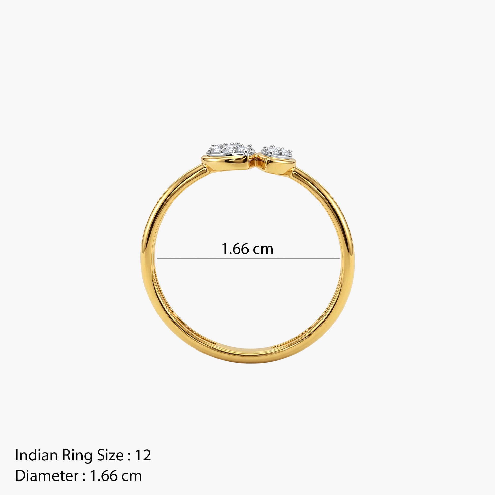 Gold Twinkle Bloom Lab Grown Diamond Ring (Size 12)
