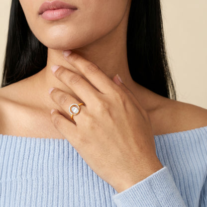 Gold Timeless Love Lab Grown Diamond Ring (Size 12)