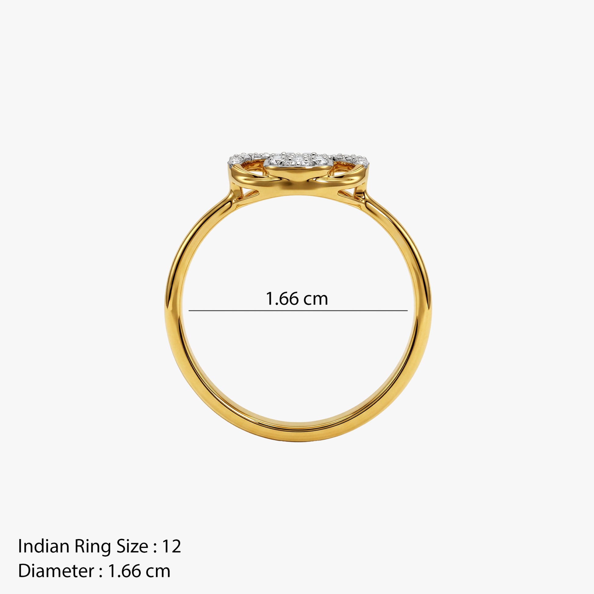 Gold Timeless Love Lab Grown Diamond Ring (Size 12)
