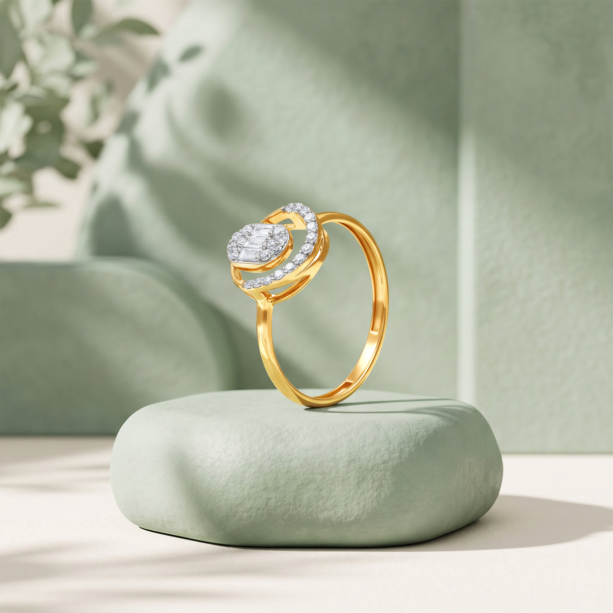 Gold Timeless Love Lab Grown Diamond Ring (Size 12)
