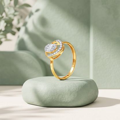 Gold Timeless Love Lab Grown Diamond Ring (Size 12)