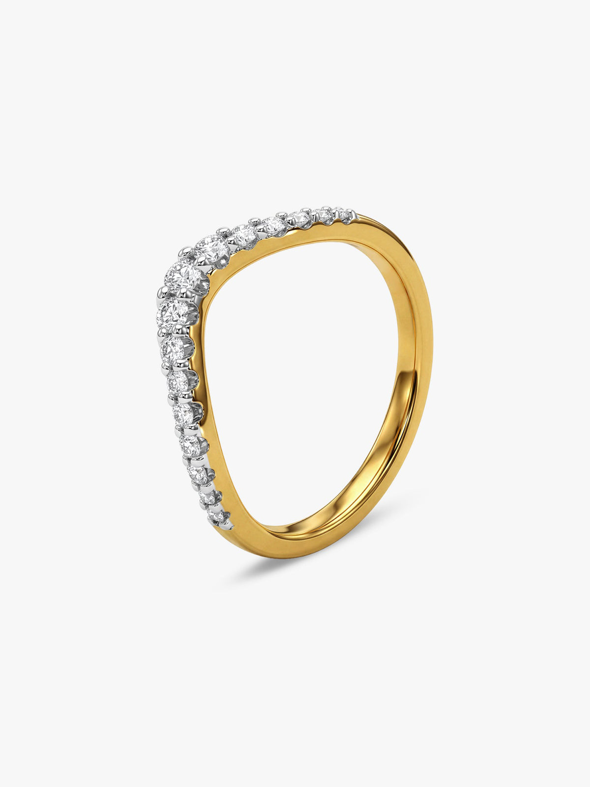 Gold Regal Twist Lab Grown Diamond Ring (Size 12)