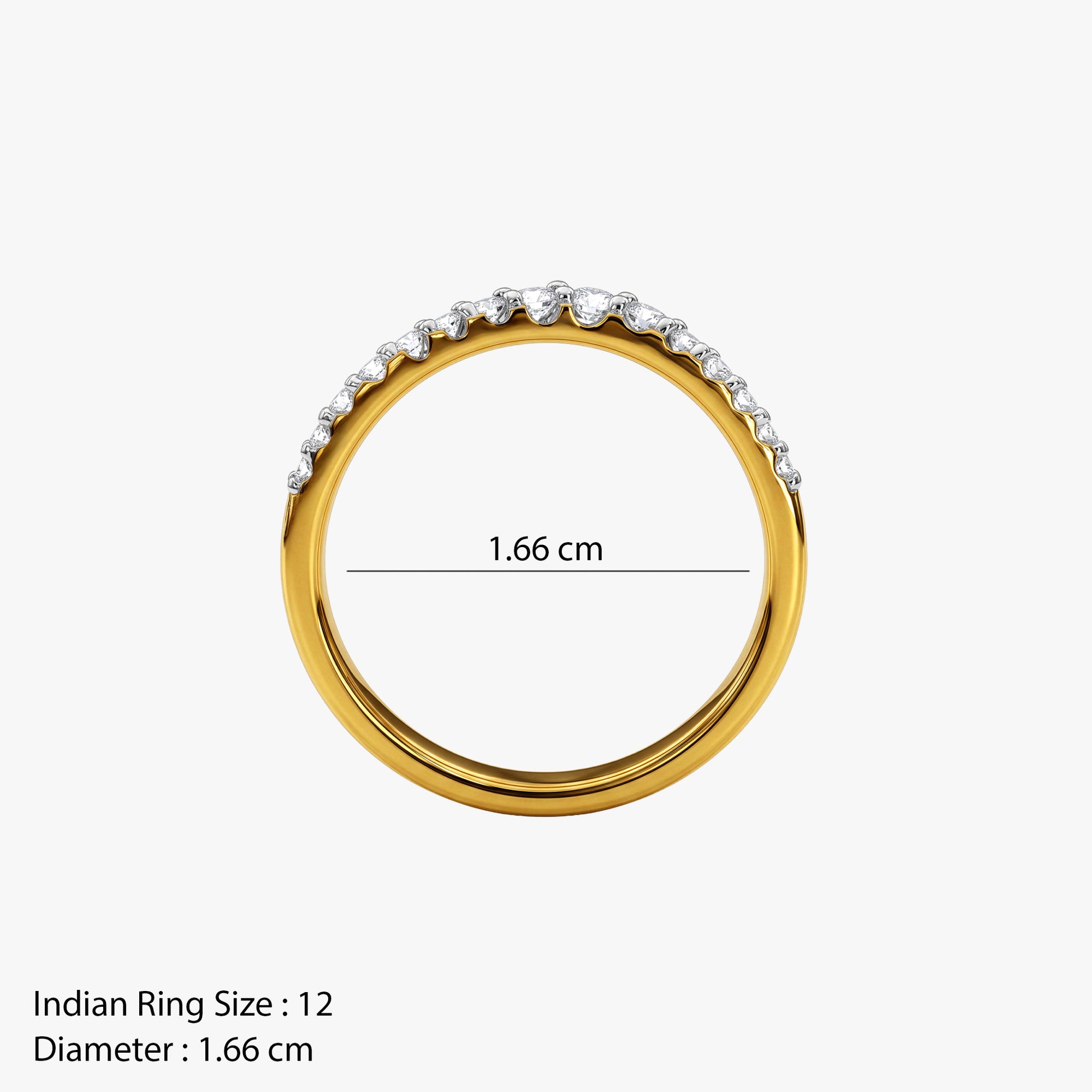 Gold Regal Twist Lab Grown Diamond Ring (Size 12)