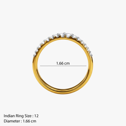 Gold Regal Twist Lab Grown Diamond Ring (Size 12)