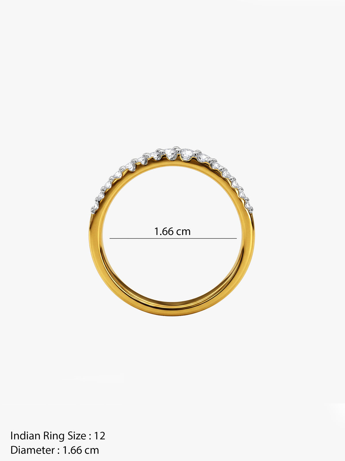 Gold Regal Twist Lab Grown Diamond Ring (Size 12)
