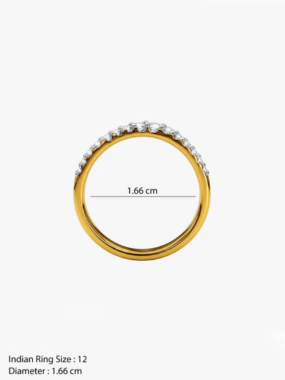 Gold Regal Twist Lab Grown Diamond Ring (Size 12)