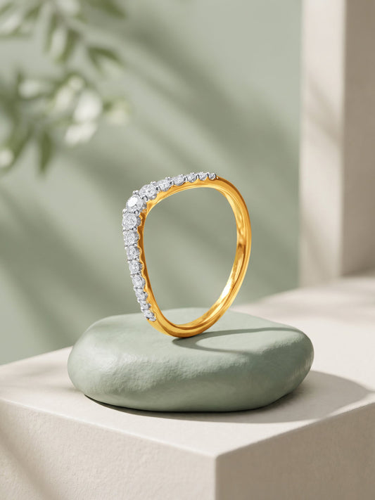 Gold Regal Twist Lab Grown Diamond Ring (Size 12)