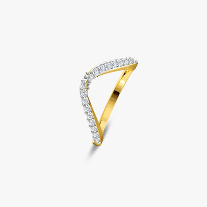 Gold Infinity Veil Lab Grown Diamond Ring (Size 12)