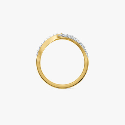 Gold Infinity Veil Lab Grown Diamond Ring (Size 12)
