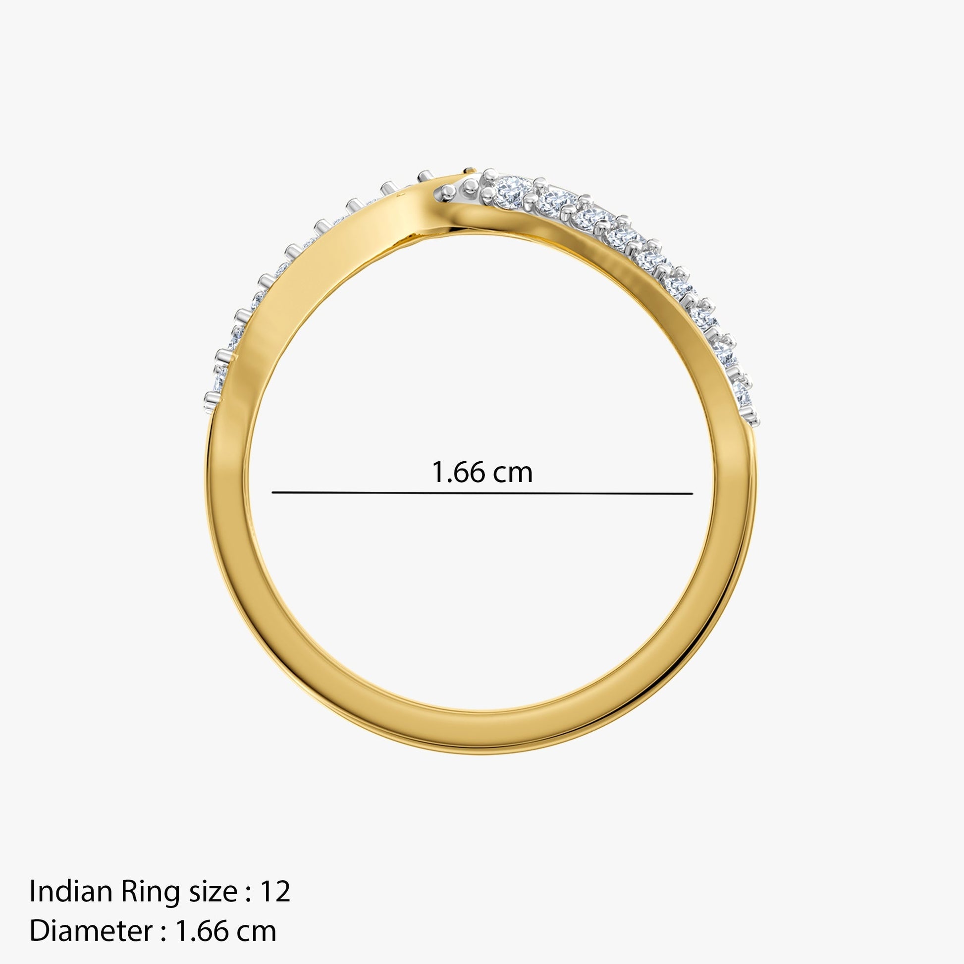 Gold Infinity Veil Lab Grown Diamond Ring (Size 12)