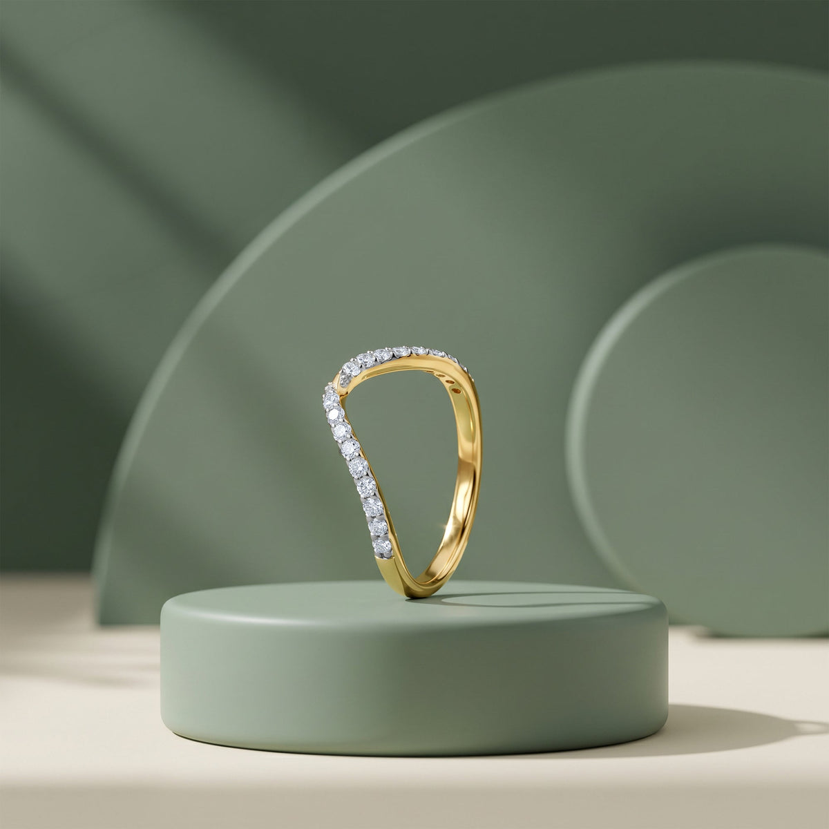 Gold Infinity Veil Lab Grown Diamond Ring (Size 12)