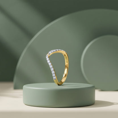 Gold Infinity Veil Lab Grown Diamond Ring (Size 12)