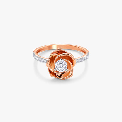 Rose Gold Hue Contour Lab Grown Diamond Ring (Size 12)