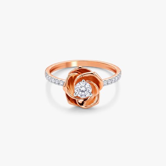 Rose Gold Hue Contour Lab Grown Diamond Ring (Size 12)