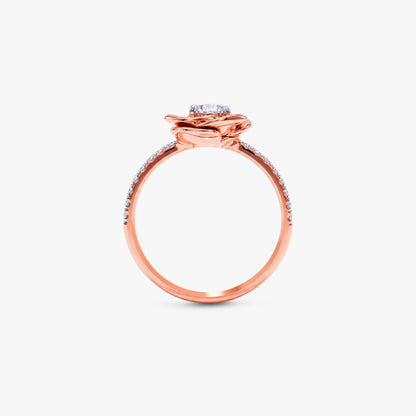Rose Gold Hue Contour Lab Grown Diamond Ring (Size 12)